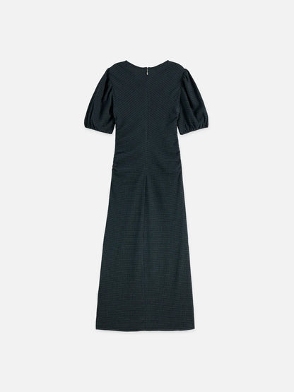Open Structured Jersey Midi Dress