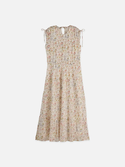 Gathered With Ties Midi Dress