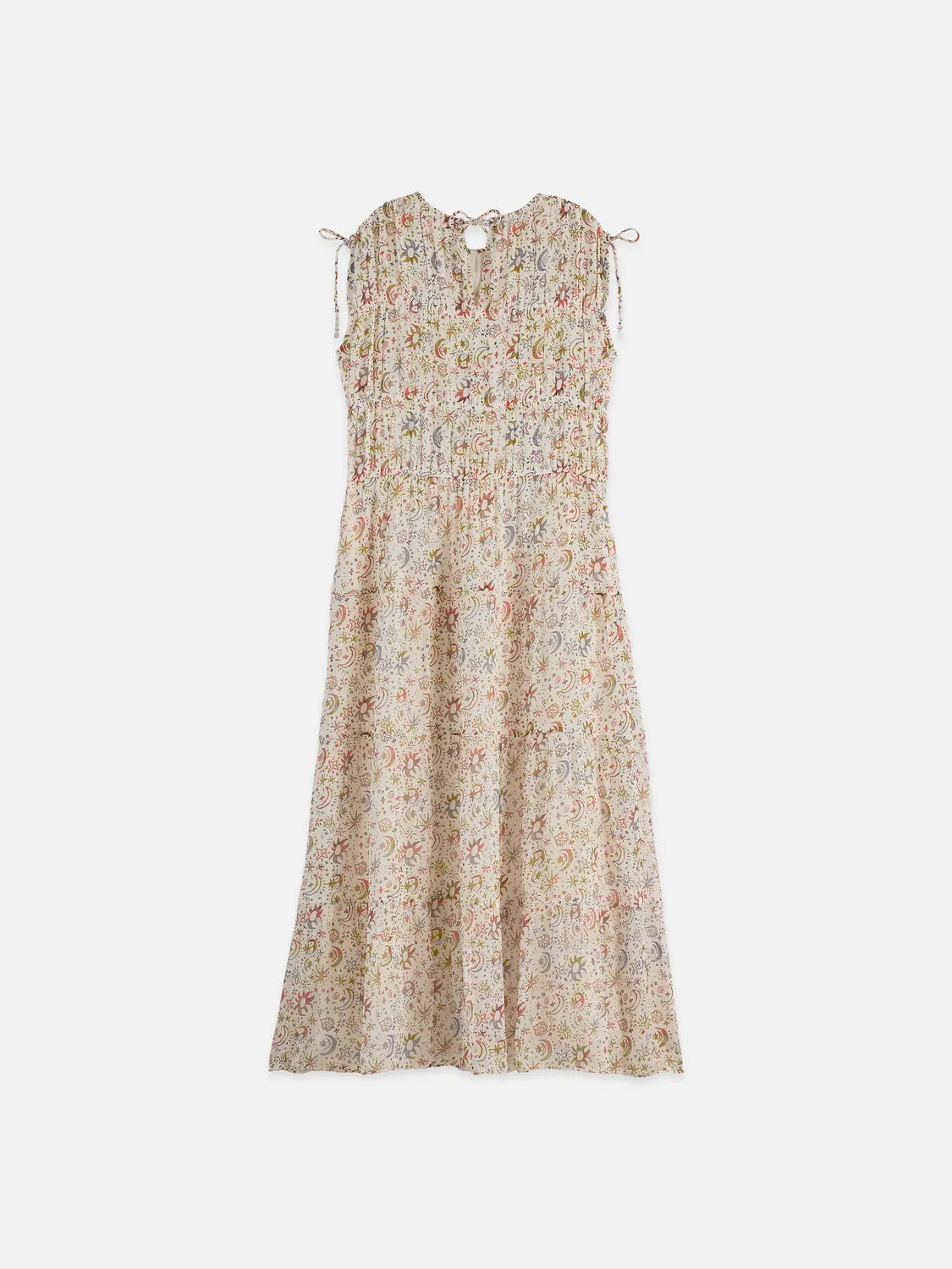 Gathered With Ties Midi Dress
