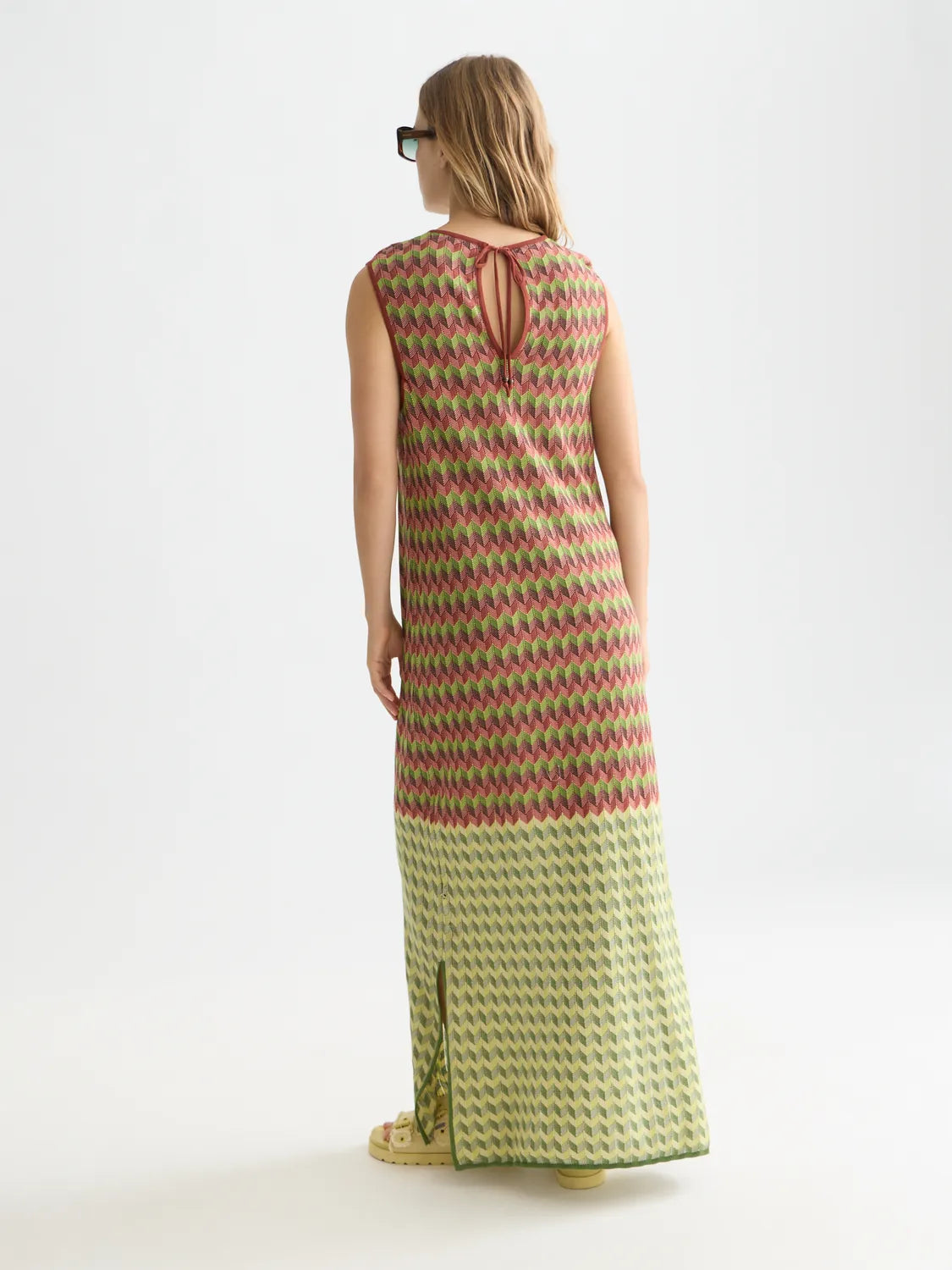 Chevron Knitted Maxi Dress