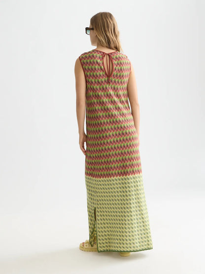 Chevron Knitted Maxi Dress