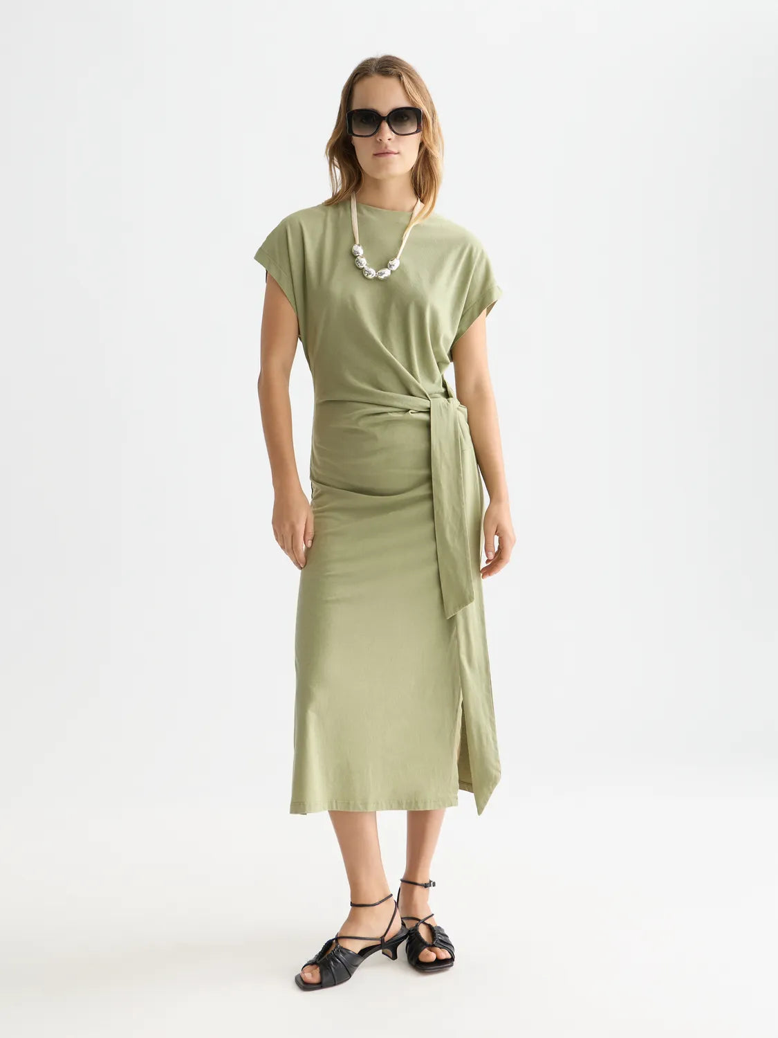 Knotted Relaxed Midi Dress