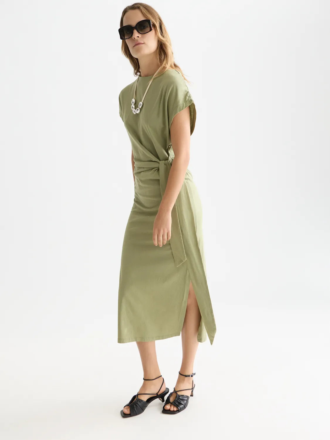 Knotted Relaxed Midi Dress