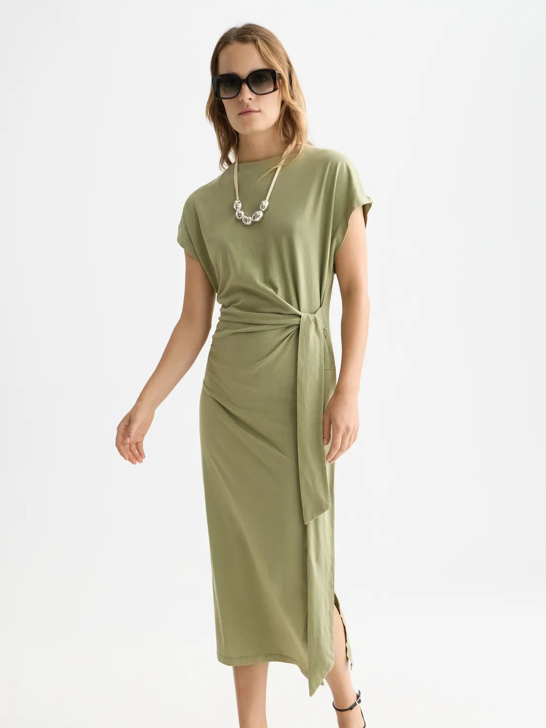 Knotted Relaxed Midi Dress