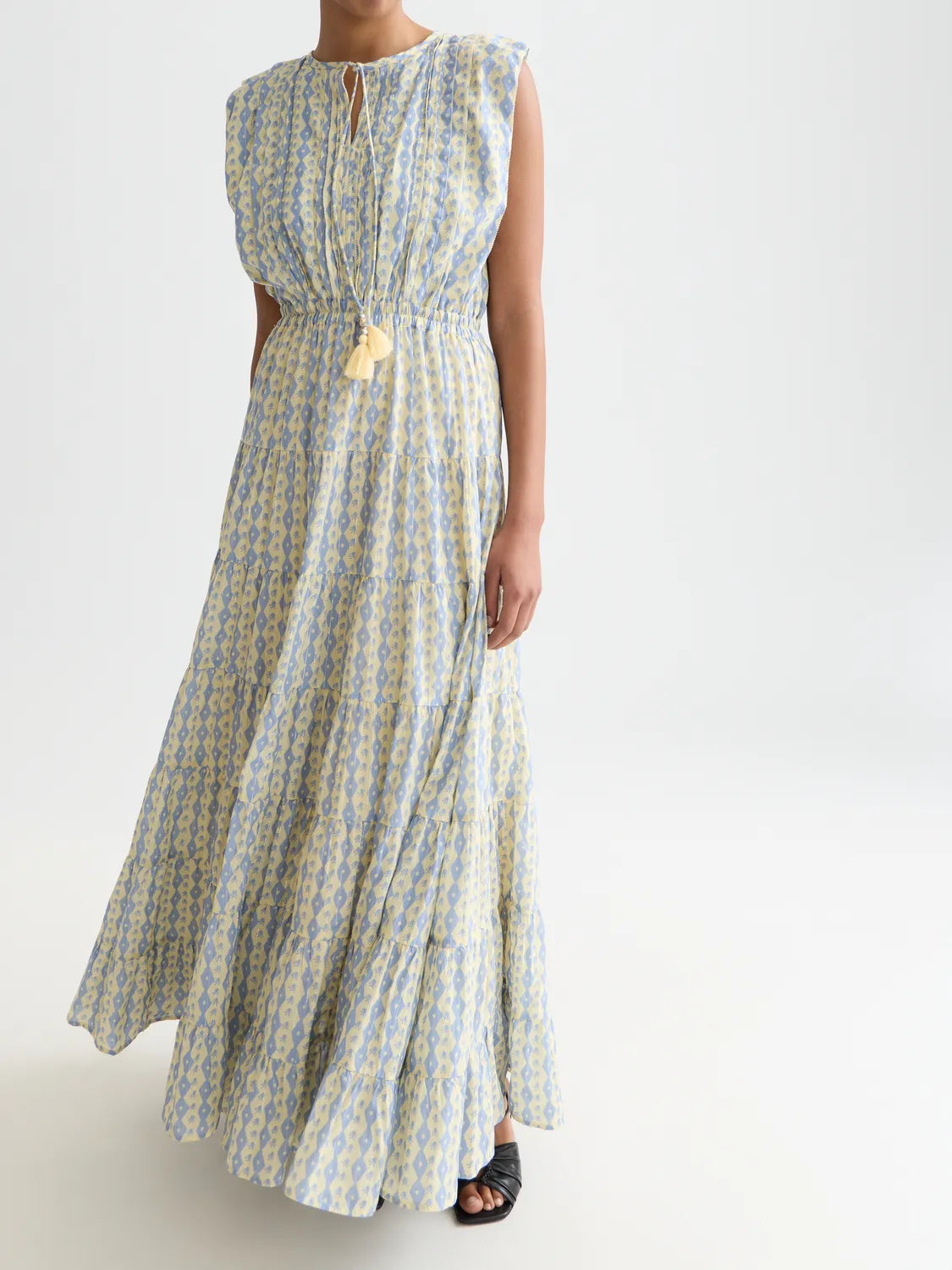 Printed Tiered Maxi Dress