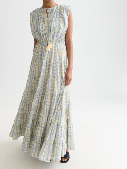 Printed Tiered Maxi Dress