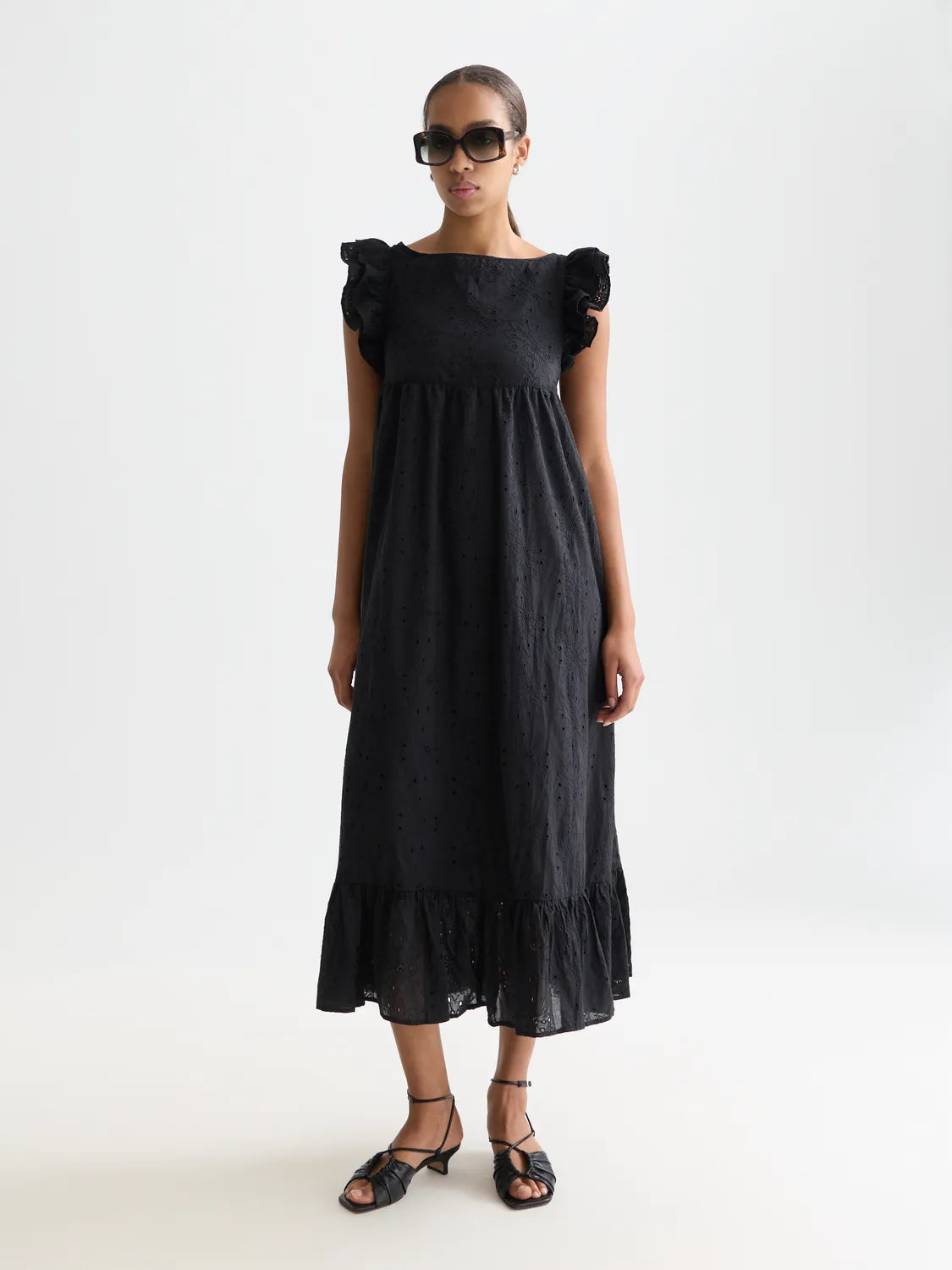 Broderie Anglaise Ankle Length Dress