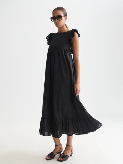 Broderie Anglaise Ankle Length Dress