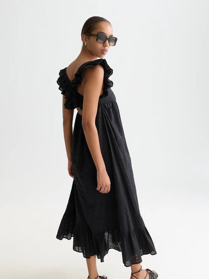 Broderie Anglaise Ankle Length Dress