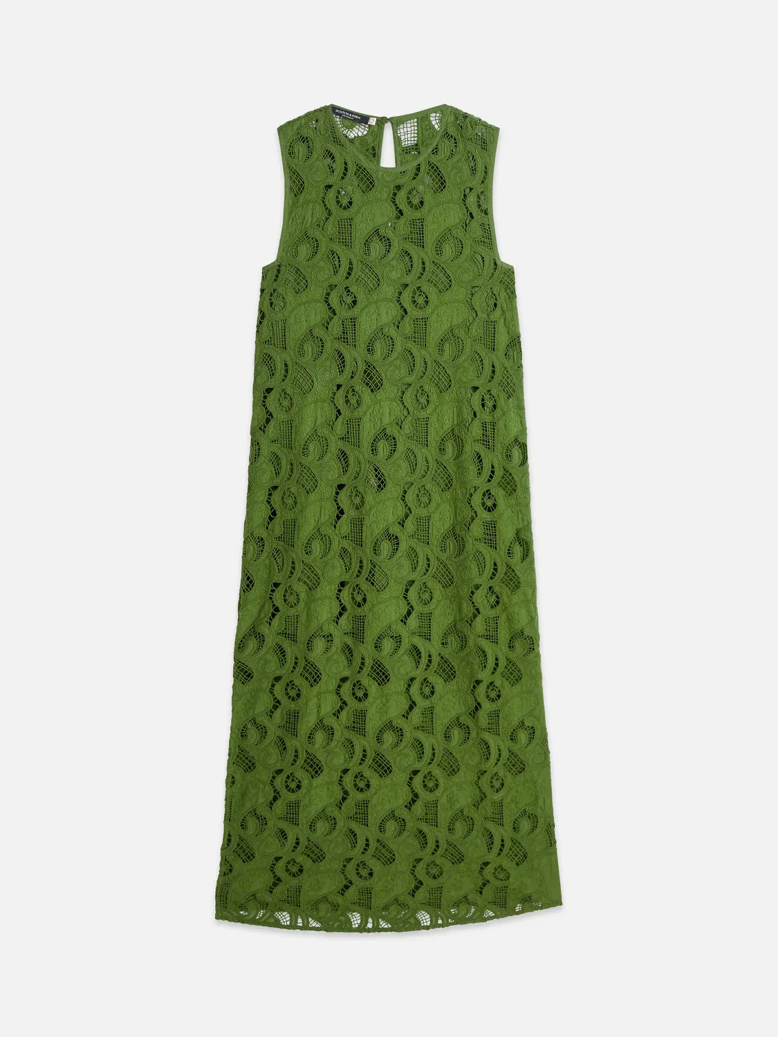 Flame Embroidery Midi Dress