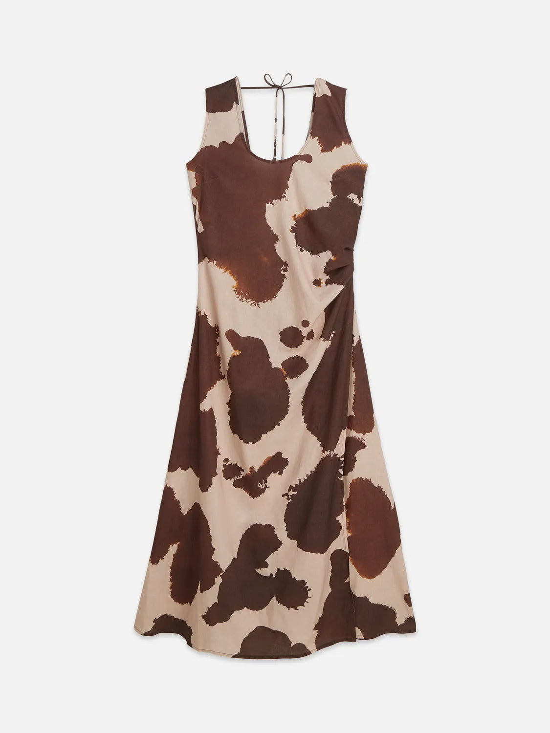 Linen Ankle Length Wrap Dress