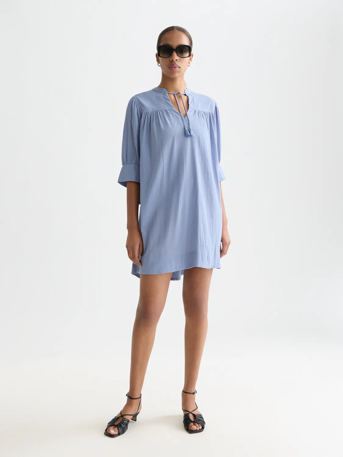 Mini Gathered Sleeve Dress