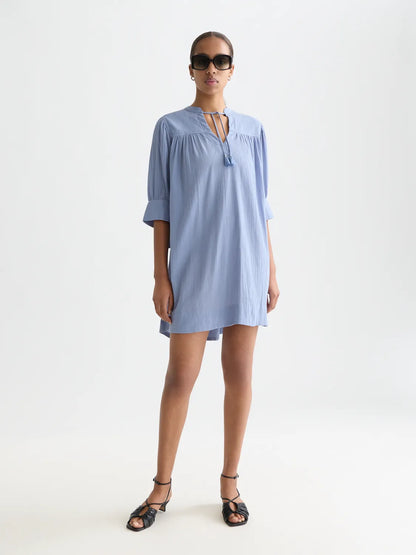 Mini Gathered Sleeve Dress