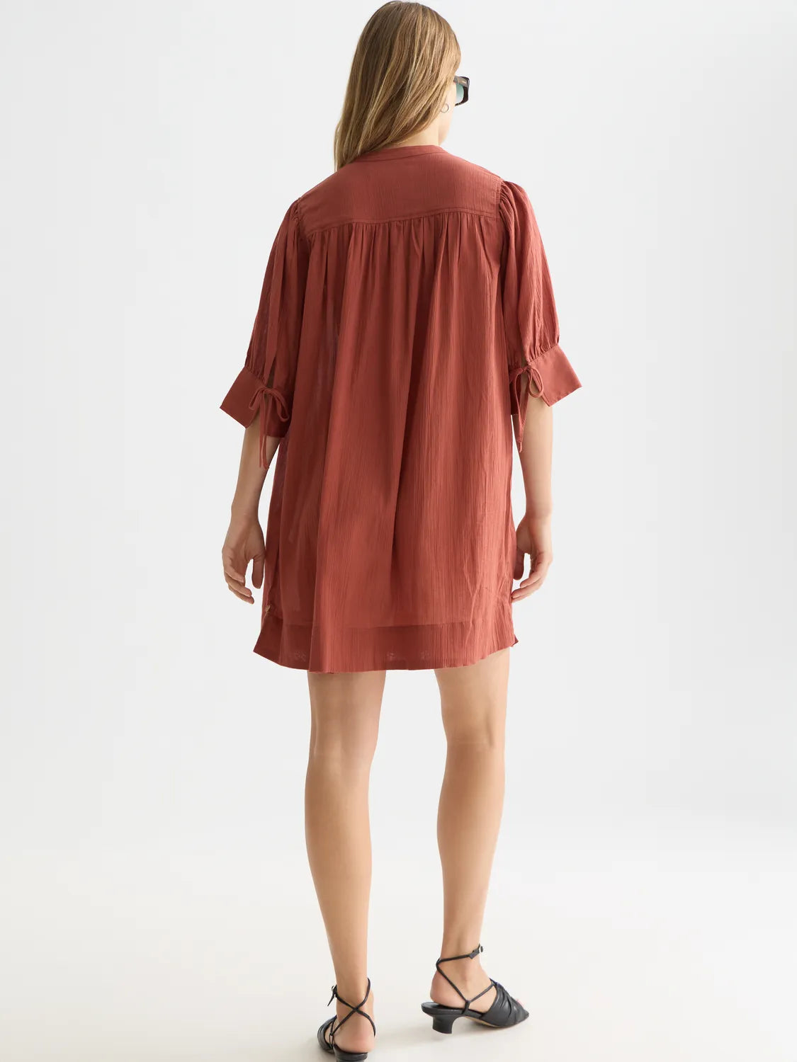 Mini Gathered Sleeve Dress