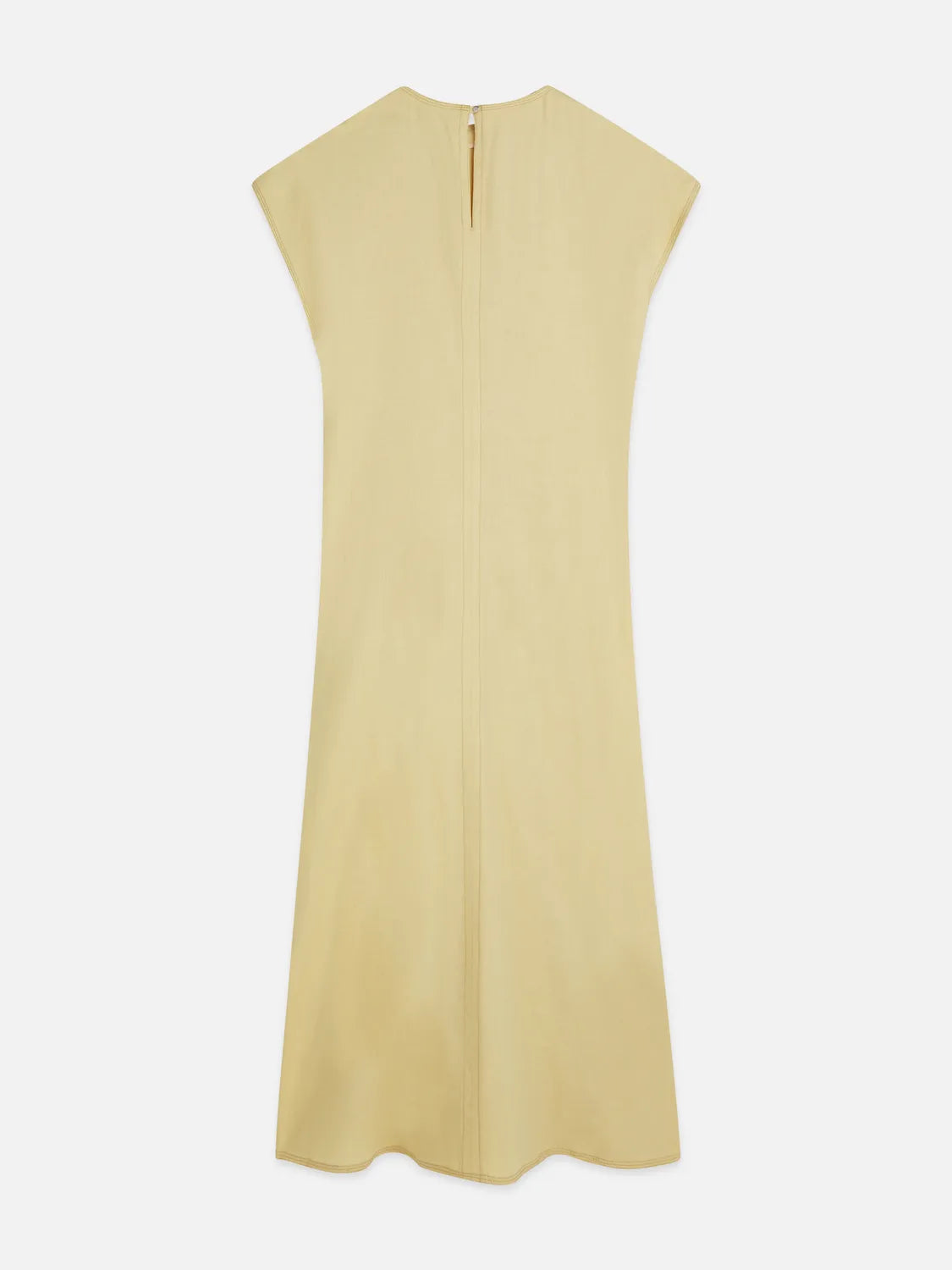 Relaxed Linen Blend Ankle Length Tie Dress