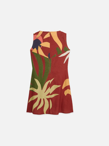 Printed Mini Tie Dress