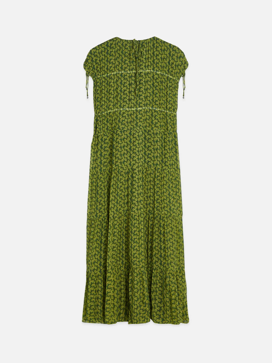 Tiered Printed Chiffon Midi Dress