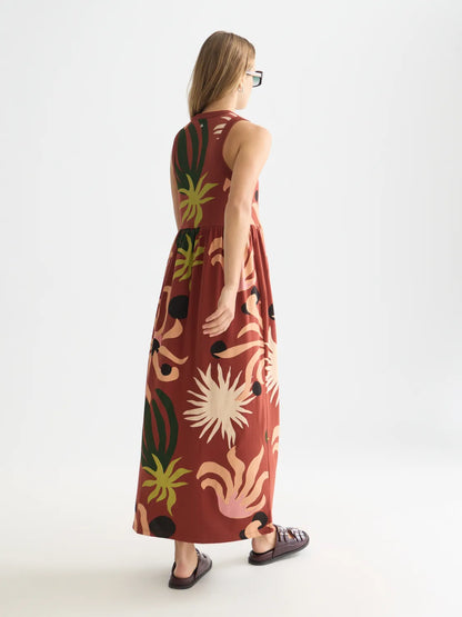 Printed Tank Midi Dress
