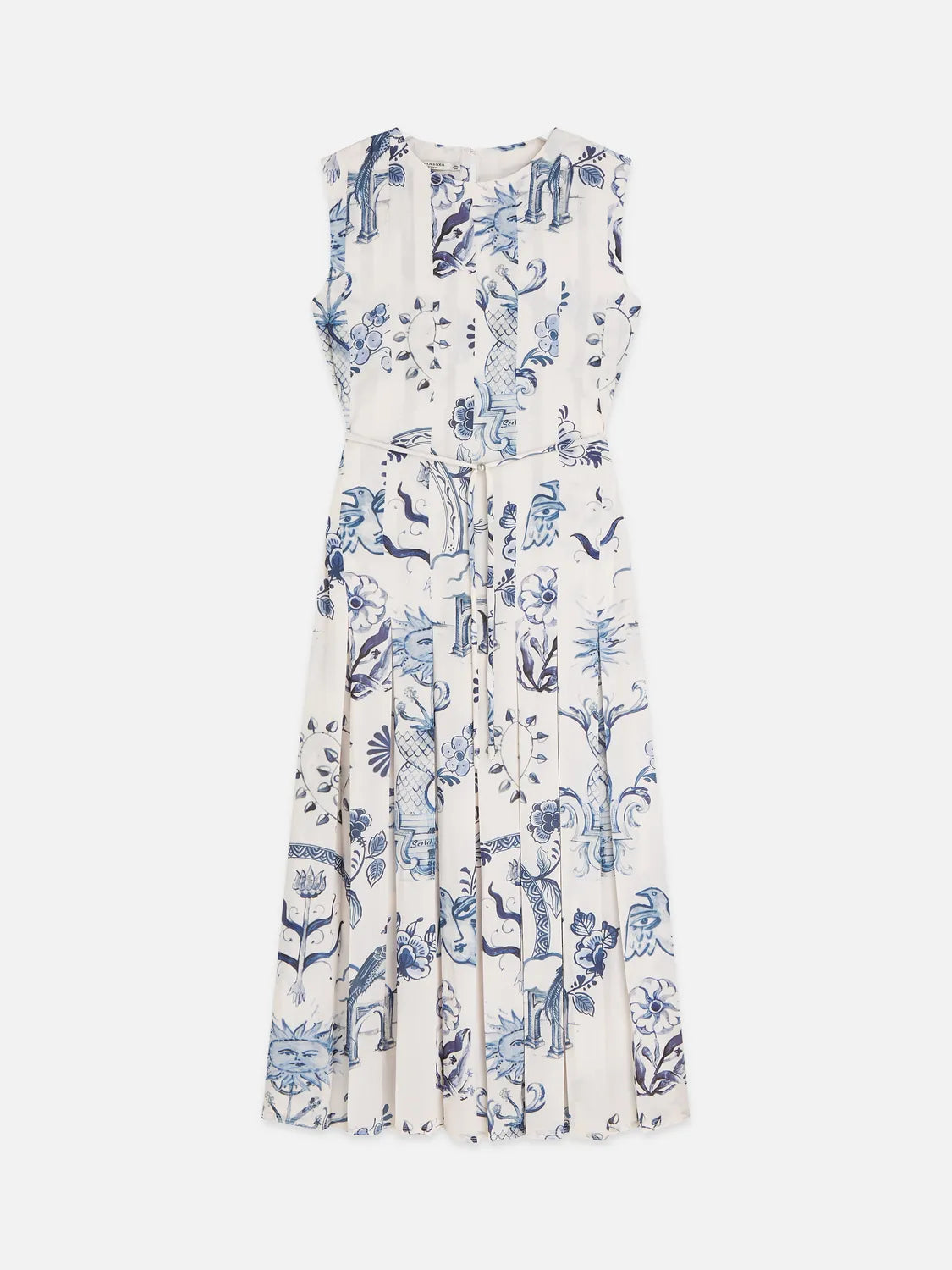 Scotch & Soda x Royal Delft Printed Pleated Ankle Length Dress