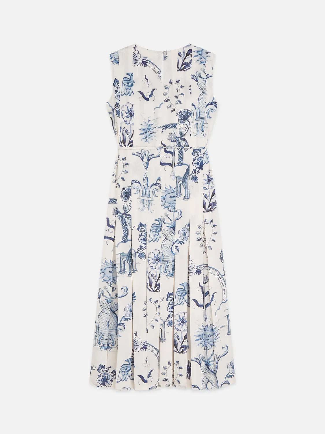 Scotch & Soda x Royal Delft Printed Pleated Ankle Length Dress