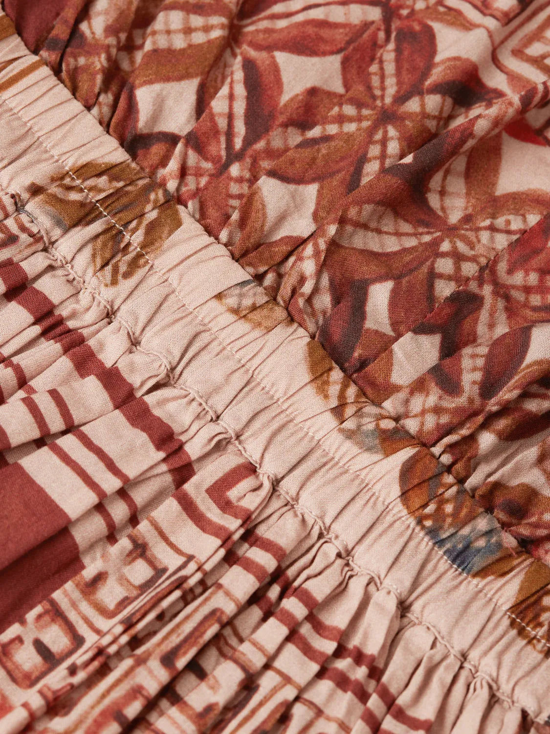 Printed V-Neck Maxi Dress