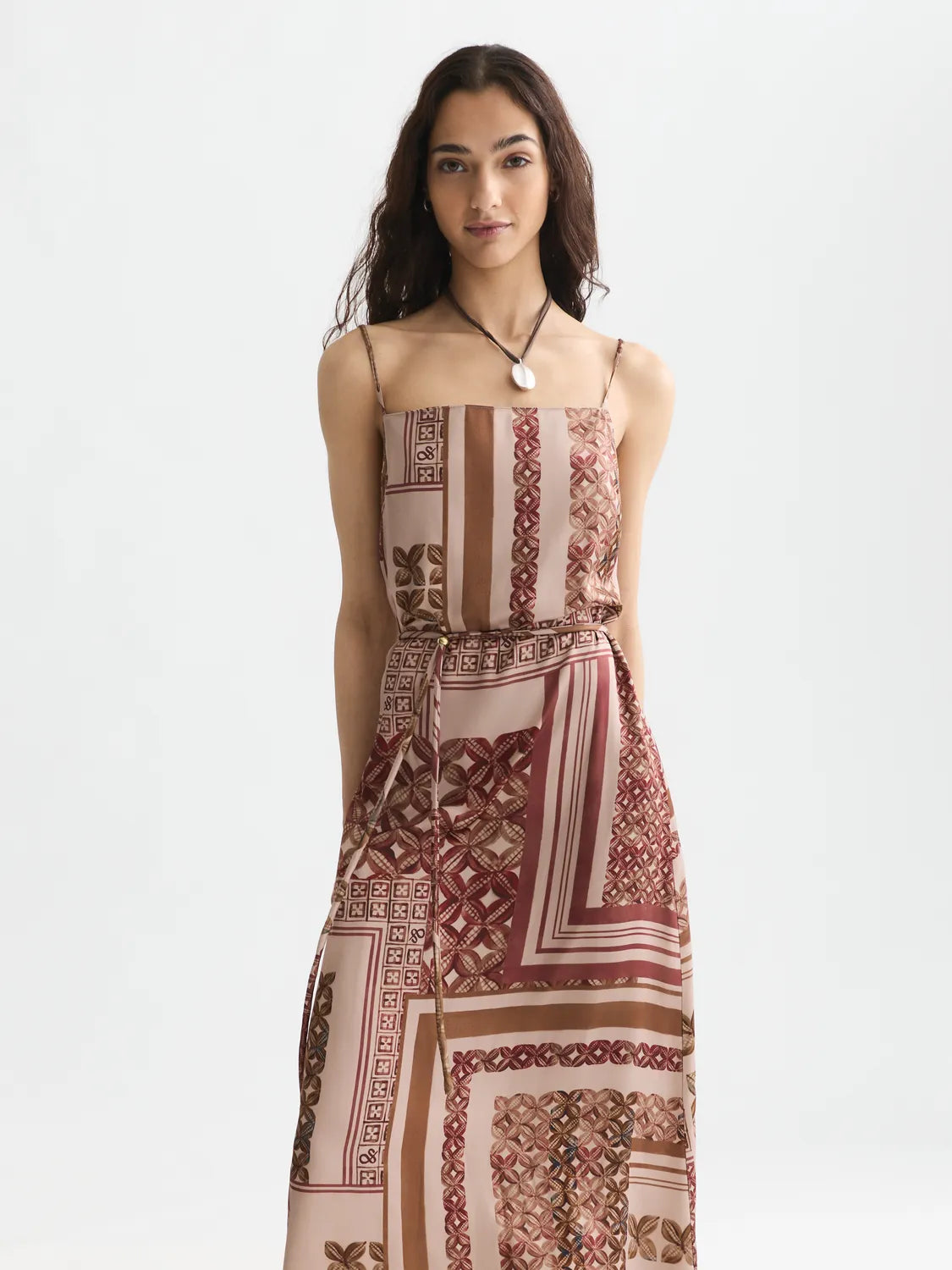 Foulard Printed Slip Maxi Dress
