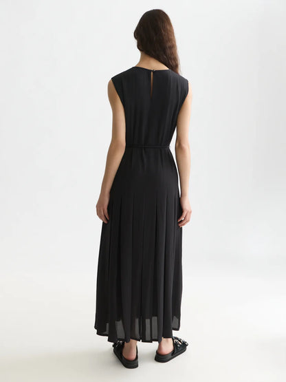 Pleated Ankle Length Dress