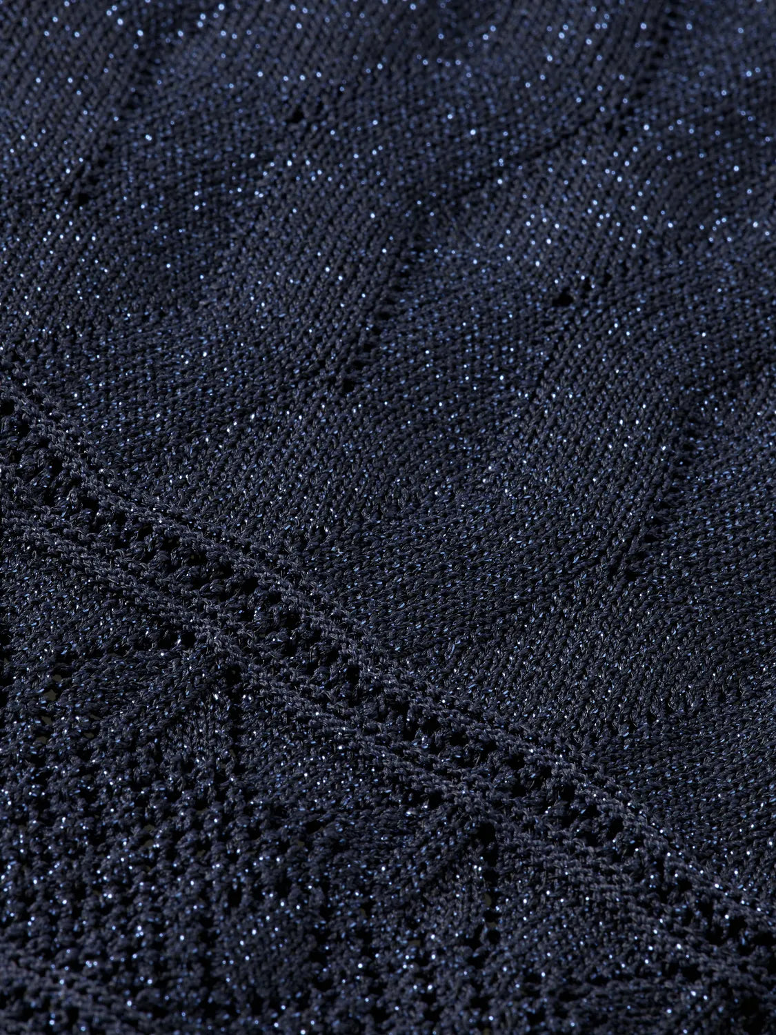 Metallic Pointelle Knit Trouser