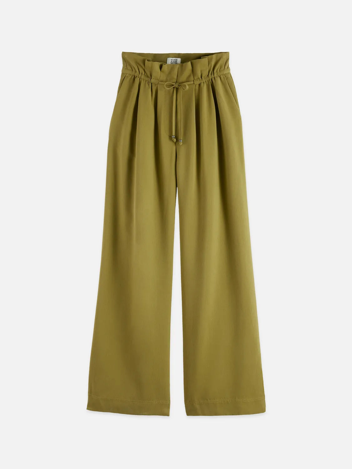 June - High Rise Wide Leg Twill Paperbag Pants