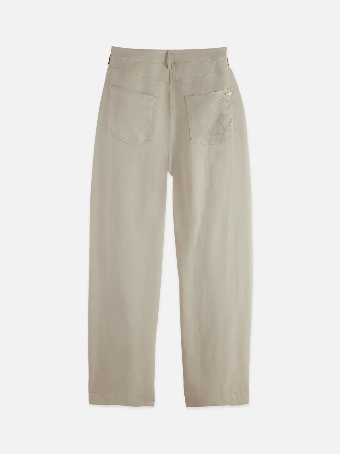 Lotus - High Rise Barrel Leg Twill Pants