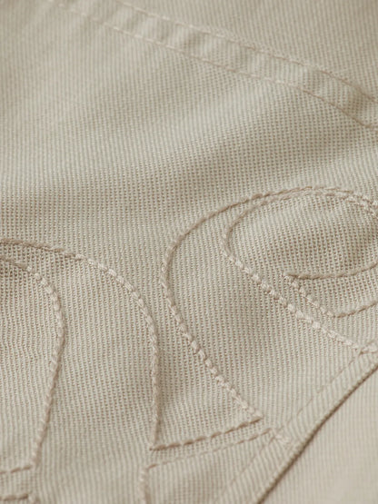Lotus - High Rise Barrel Leg Twill Pants