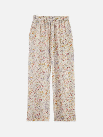 Gia - Mid Rise Wide Leg All Over Printed Pants