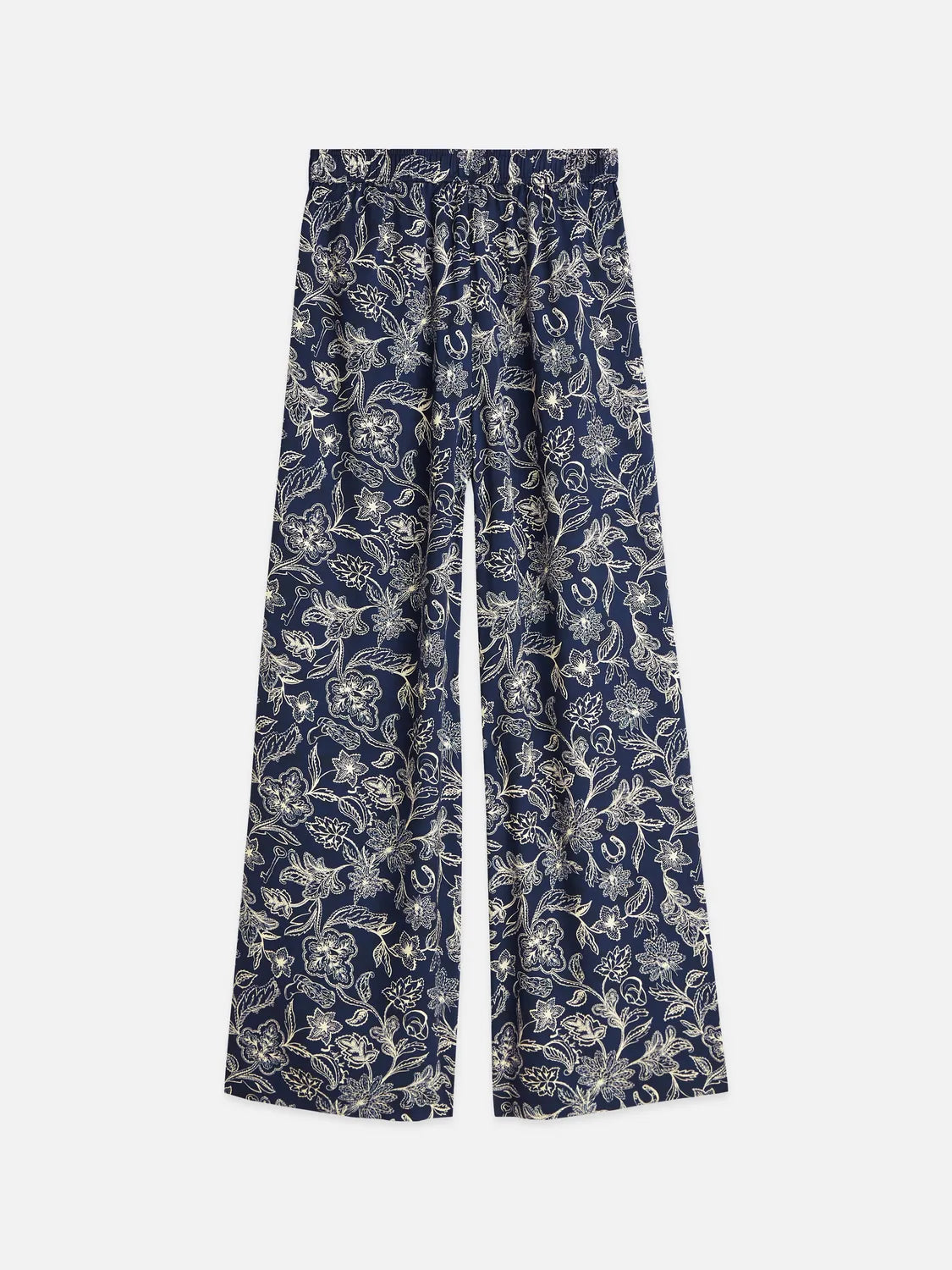 Eleni - All Over Printed High Rise Wide Leg Pull On Pants