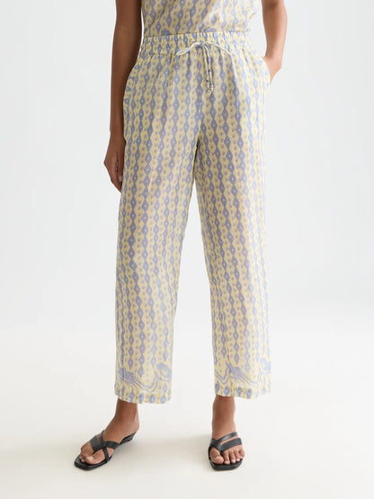 Gia - All Over Printed Cotton Voile Pants
