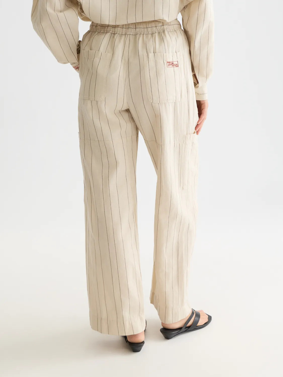 Noa - Linen High-Rise Wide-Leg Relaxed Pull On Pants