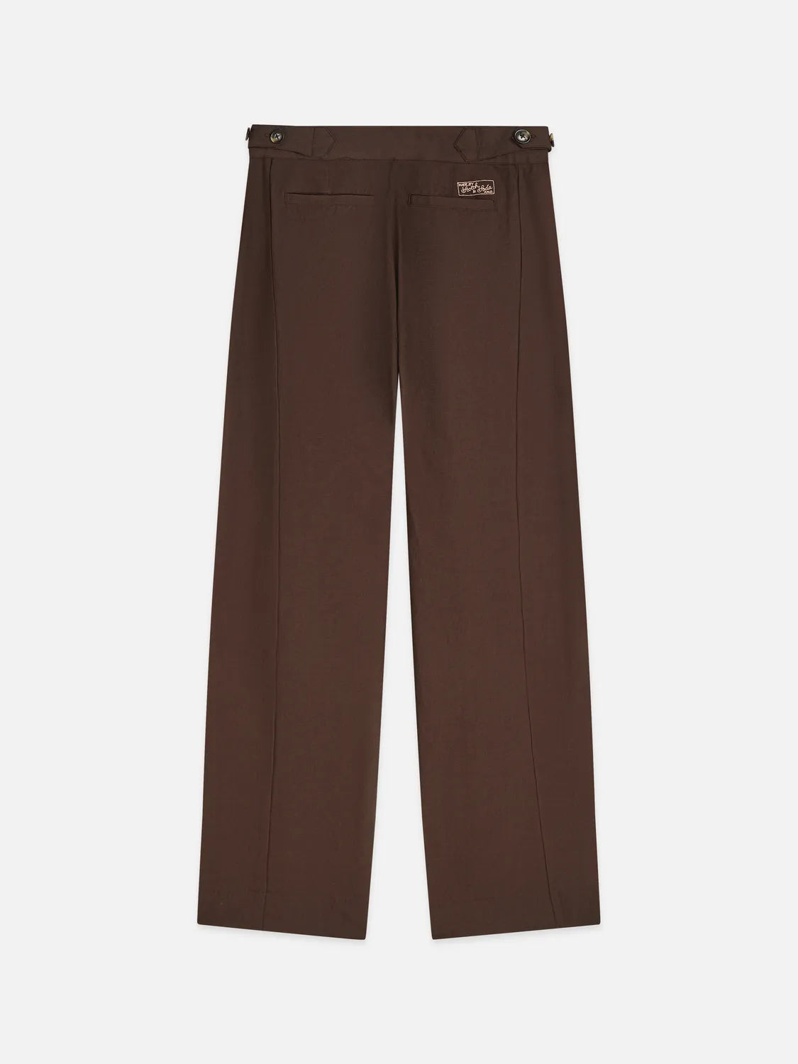 Quinn - Mid Rise Wide Leg Linen Cotton Pants