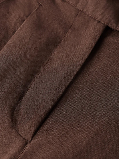 Quinn - Mid Rise Wide Leg Linen Cotton Pants