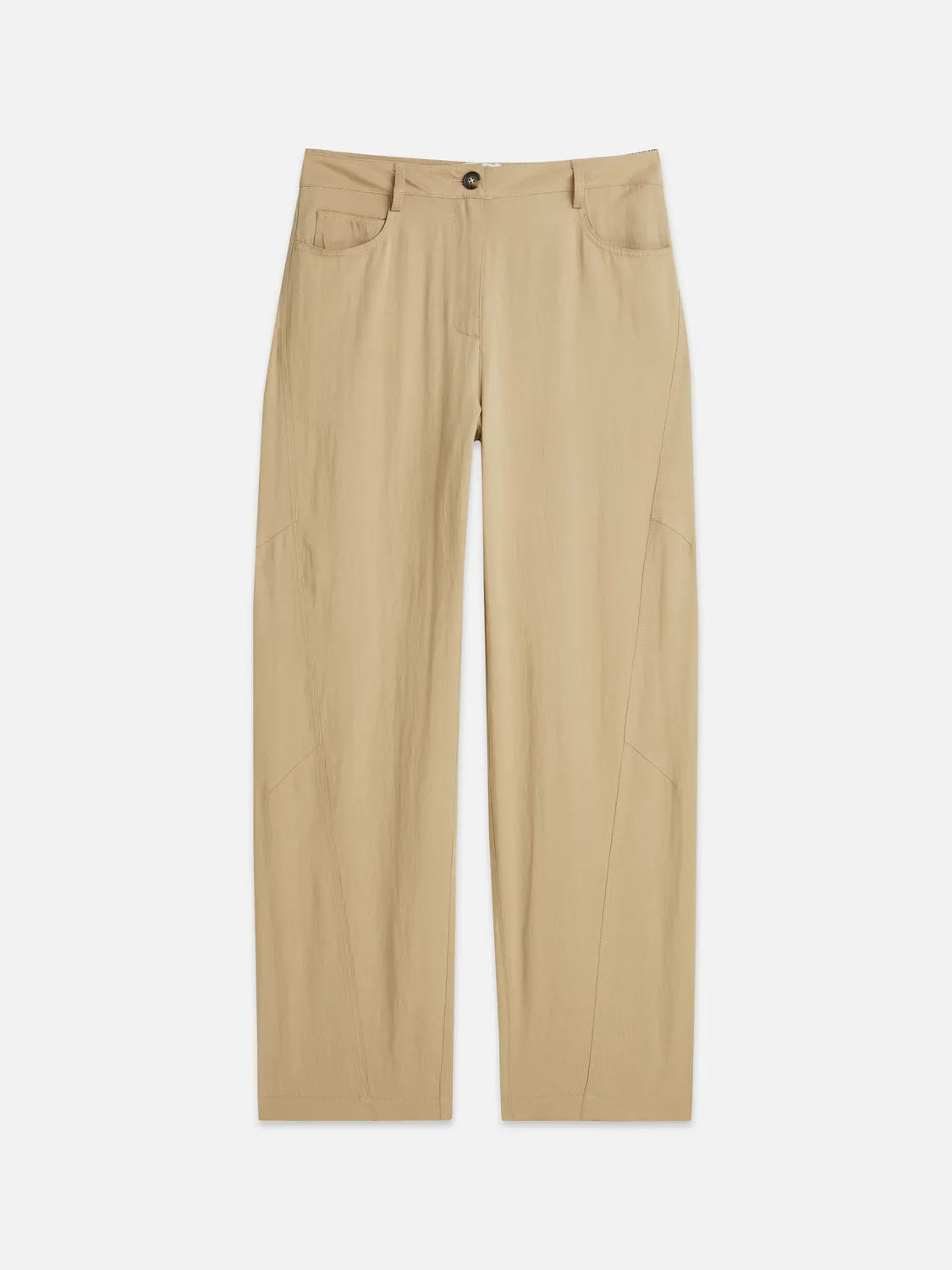 Lotus - Twill High Rise Barrel Leg Pants