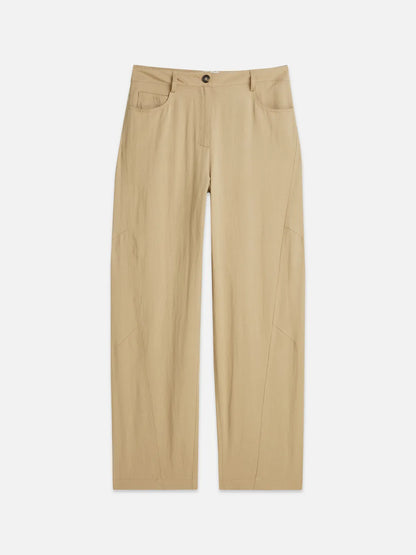 Lotus - Twill High Rise Barrel Leg Pants