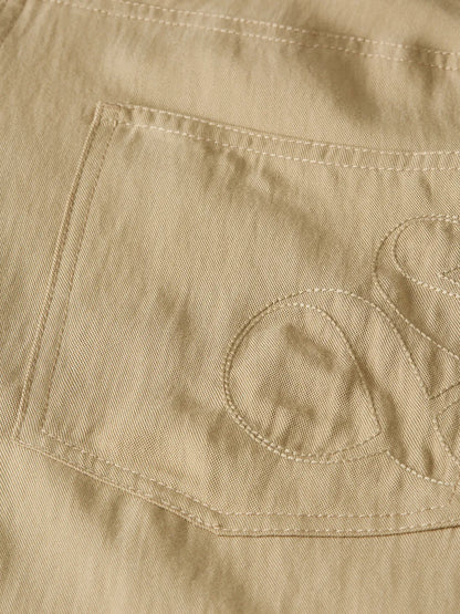 Lotus - Twill High Rise Barrel Leg Pants