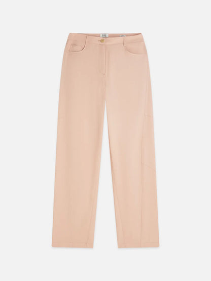 Lotus - Twill High Rise Barrel Leg Pants