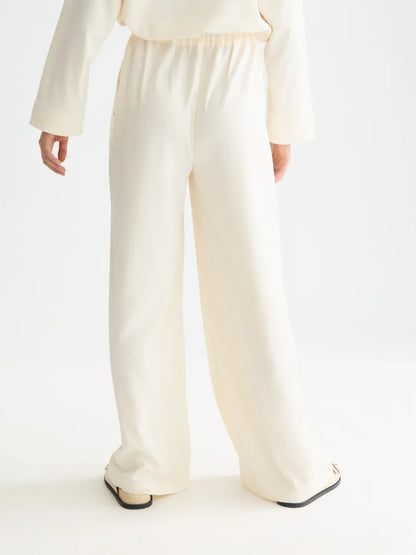 Eleni - Jaquard High Rise Wide Leg Pyjama Pants