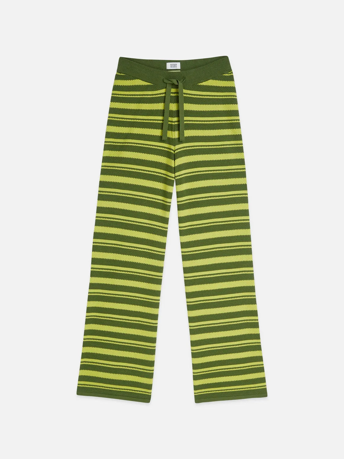 Textured Stripe Knitted Trousers