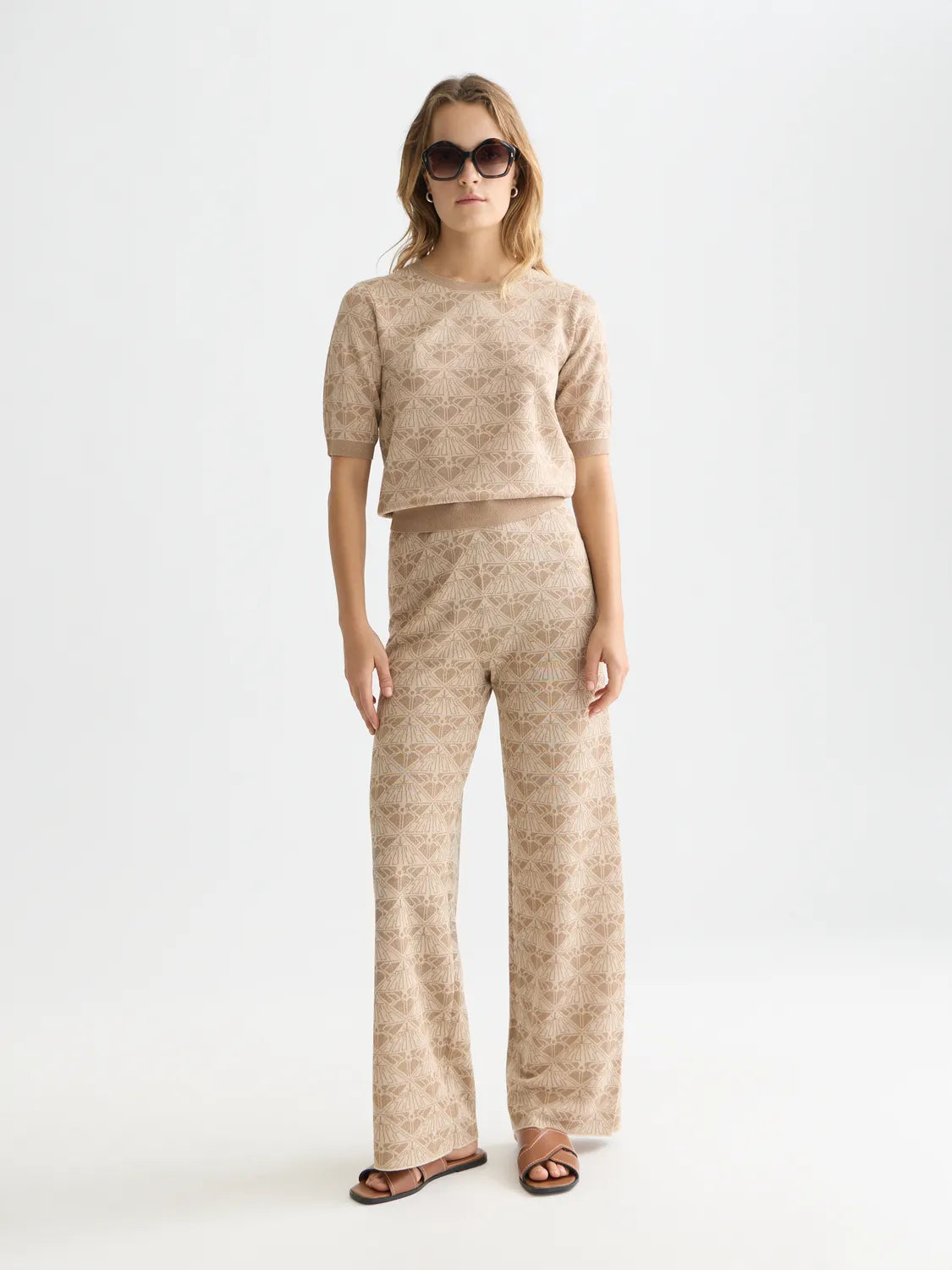 Monogram Jacquard Knitted Trousers