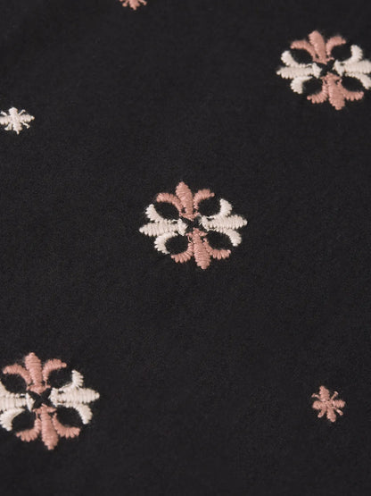 Noa High-Rise Wide-Leg Embroidered Pull-On Pants