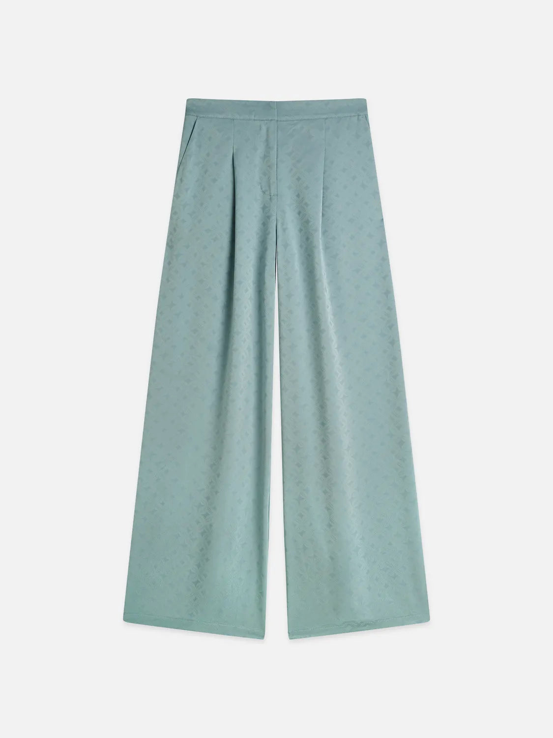 Eleni - High-Rise Wide-Leg Jacquard Pants