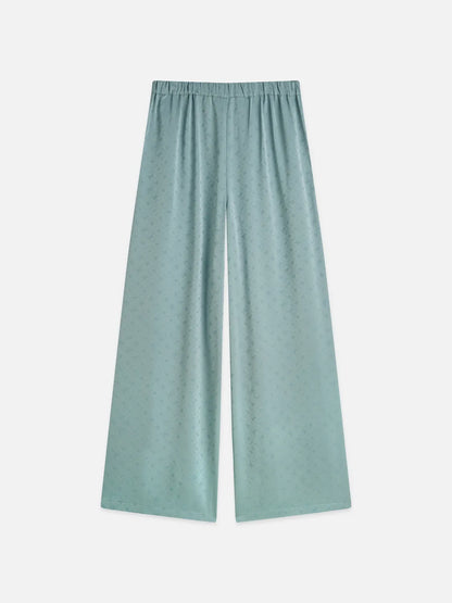 Eleni - High-Rise Wide-Leg Jacquard Pants