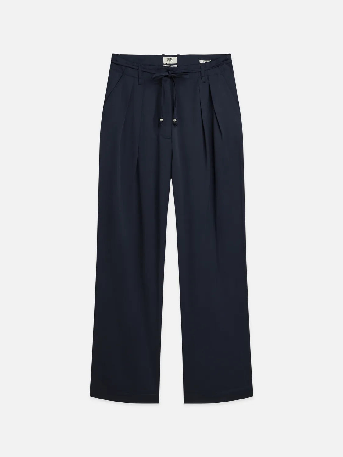 Faye - High-Rise Tapered Leg Satin Cargo Pant