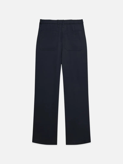Faye - High-Rise Tapered Leg Satin Cargo Pant