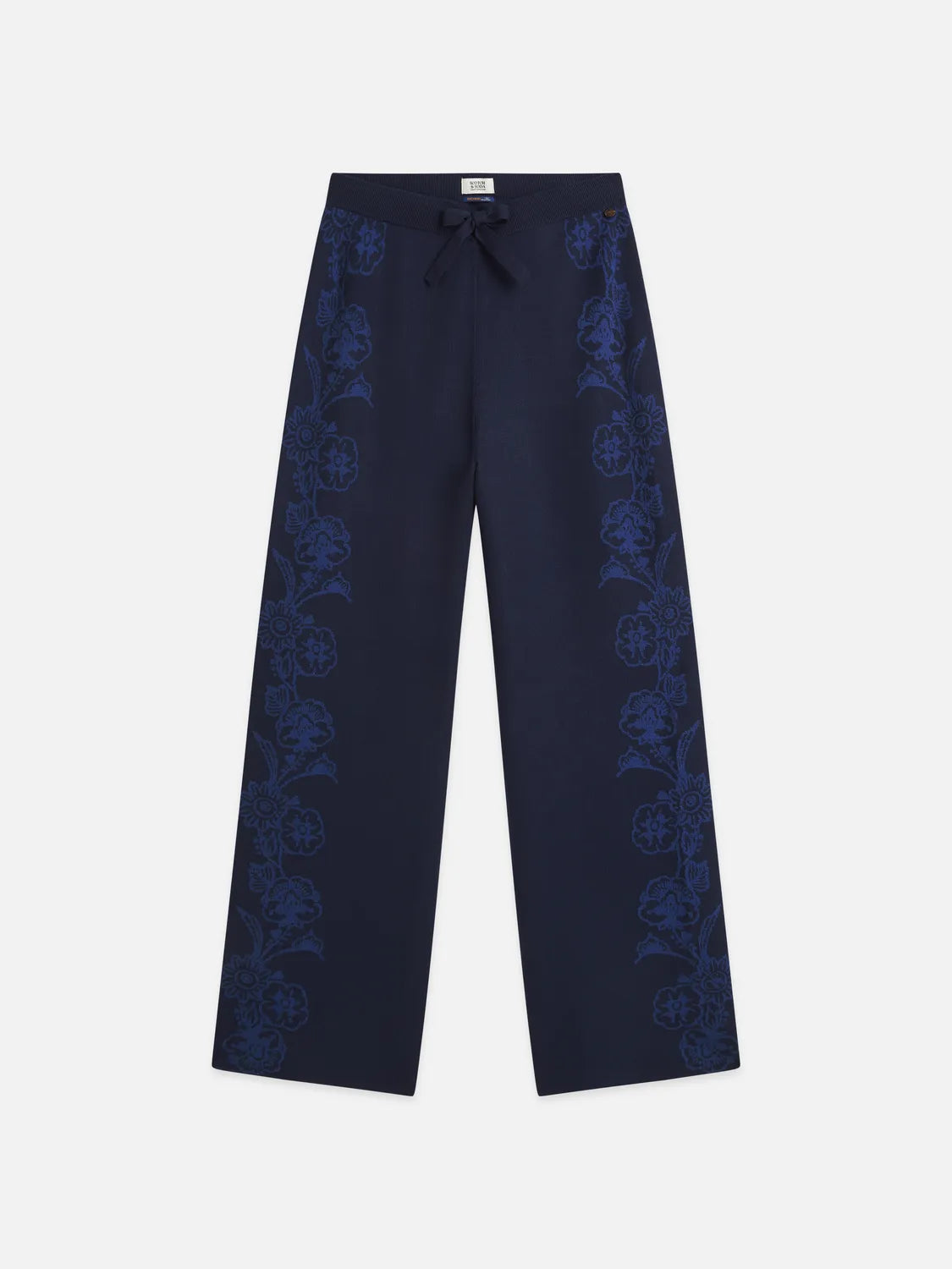 Jacquard Knitted Relaxed-Fit Trousers